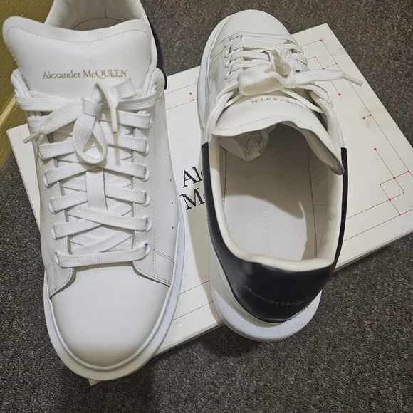 Alexander McQueen White and Black Sneakers